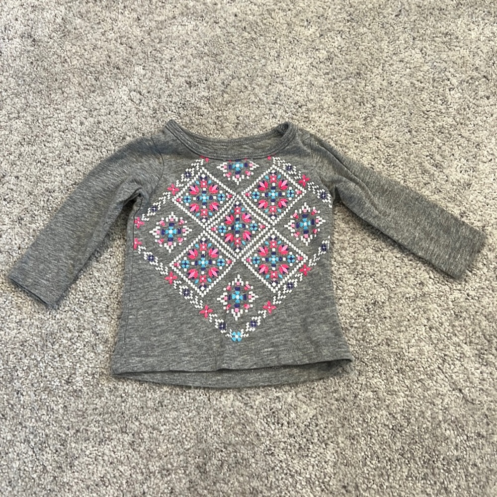 Carter’s 3 months glitter alpine long sleeve tshirt